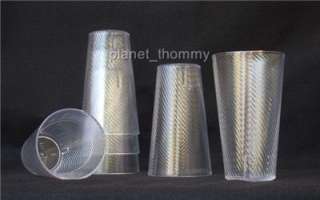 Swirl Design Acrylic 20 oz Plastic Tumblers   Set of 6  