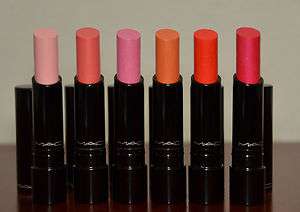 MAC Sheen Supreme Lipstick Korean Candy, Hibiscus, Mandarin, Azalea 