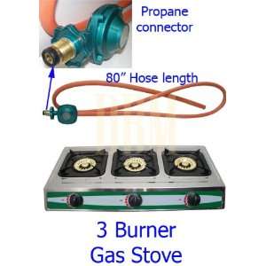  Portable Trio 3 Burner Propane Gas Stove