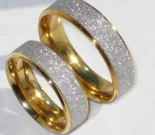 2tone 6MM MANS LADIES wedding ring BAND RING STR208  