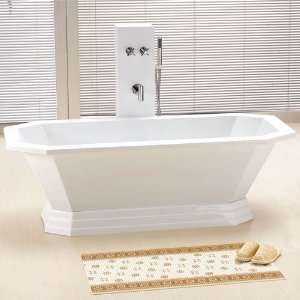  68 1/4 Liliana Freestanding Acrylic Octagon Tub on Plinth 