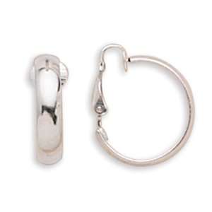   CleverSilvers 4.5MM Domed Clip On Hoop Earrings CleverSilver Jewelry