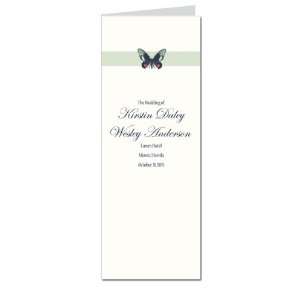    60 Wedding Programs   Butterfly Moss Horizon