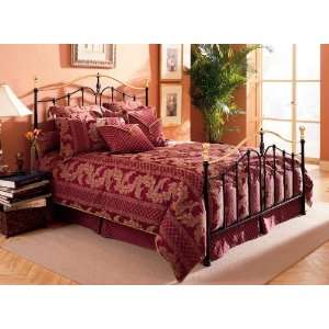  Madeline Black & Gold Finish Twin Size Iron Metal Bed 