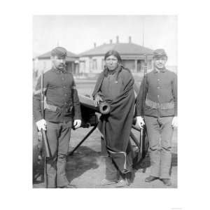 Oglala Indian Plenty Horses with 2 White Soldiers Photograph   Pine 