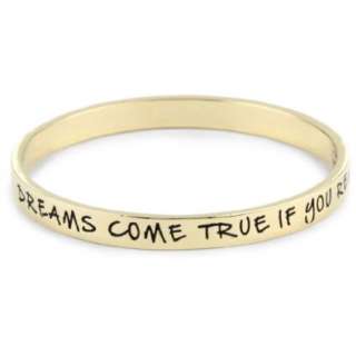 Ettika Gold Colored Bangle Dreams Come True If You Really Want Them To 