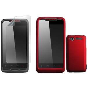 iNcido Brand HTC Merge/Lexikon 6325 Combo Rubber Red Protective Case 