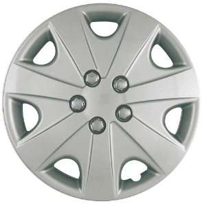    15S 15 Inch Clip On Silver Finish Hubcaps   Pack of 4 Automotive