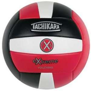 Tachikara TX5 Extreme Indoor/Outdoor Volleyballs BLACK/WHITE/SCARLET 