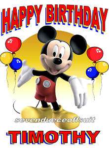 PERSONALIZED CUSTOM MICKEY MOUSE BIRTHDAY T SHIRT  