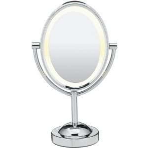   Magnification Double Sided Lighted Oval Mirror