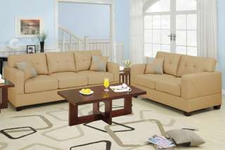 sofa Loveseat 2 Pc Set Couch Diven Sette Chesterfield of Microfiber 