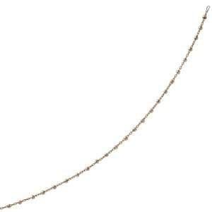   Two tone Cable Chain Ankle Bracelet Stations   11 Inch   JewelryWeb