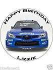 Subaru Imprezza Icing Birthday Cake Topper   Free 1st Class Postage 