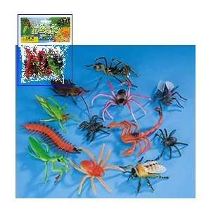 VINYL INSECT ASSORTMENT Assorted Styles and Colors (1 DOZEN INSECTS)