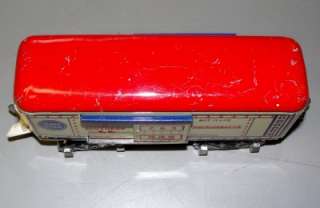   RED ROOF REFRIGERATOR CAR 8 WHEEL  ONE WAY AUTO COUPLERS [678]  