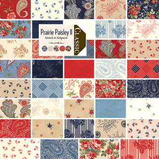   Simpson PRAIRIE PAISLEY II Jelly Roll 2.5 Fabric Quilting Strips Moda