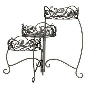    Pancea 3 Tier Scroll & Ivy Plant Stand 89173 Patio, Lawn & Garden