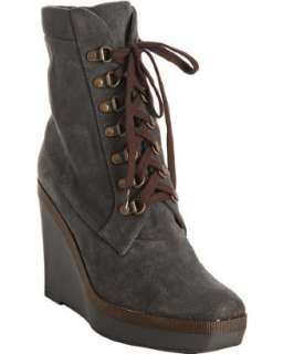 Castaner grey suede Byssy lace up wedge boots   