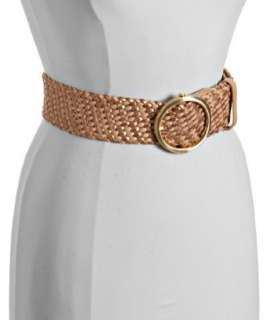 Cole Haan copper woven leather Genevieve belt   