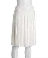 BCBGMAXAZRIA white sequined chiffon pleated skirt style# 319530301