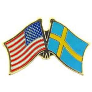  American & Sweden Flags Pin 1 Arts, Crafts & Sewing