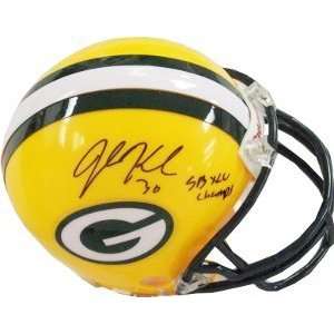  John Kuhn signed Green Bay Packers Replica Mini Helmet SB 