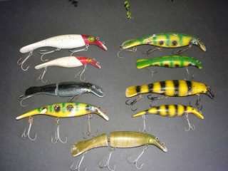 Lot of 9 SWIM WHIZZ DRIFTER BELIEVER musky size fishing lures on PopScreen