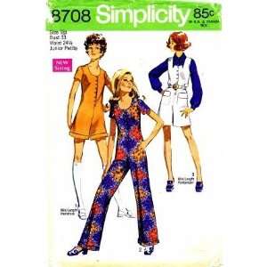 Simplicity 8708 Sewing Pattern Junior Petites Jumpsuit or 