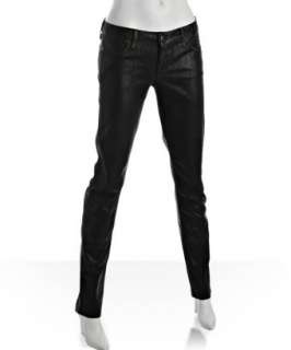 Hudson black coated stretch skinny leg jeans  
