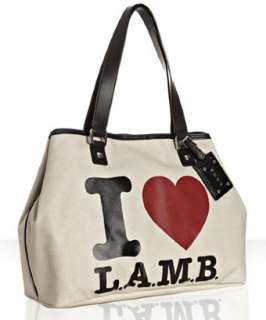 style #311462201 cream i heart lamb print Williamsfield tote