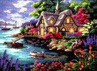 Dimensions Needlepoint kit 16 x 12 ~ COTTAGE COVE #12155 Sale 