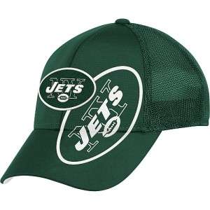NEW YORK JETS NFL REEBOK SIDESWIPE MESH BACK HAT CAP GREEN  