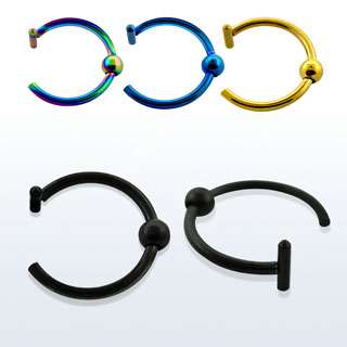 Style 304 Colored Nose Ring w/Ball