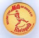 1960s Rheingold Follow The Mets Beer Coaster  