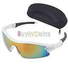 Fashion White Half Rimmed Plastic Red Reflective Tinted Lens Sport 