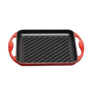 Le Creuset Enameled Cast Iron 9 1/2 Inch Square Skinny Grill Pan 