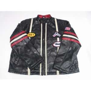  Lambskin Patched Leather Speedway Jacket. Size 3X