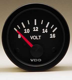 VDO Gauges 332103 Gauge, Vision, Voltmeter, 12 V, 2 1/16 in., Analog 