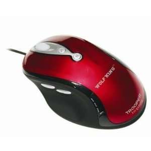  WolfKing Trooper Laser Gaming Mouse, Red Electronics