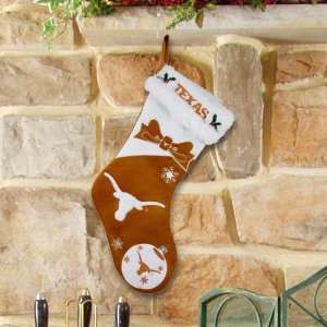  Texas Longhorns Burnt Orange White Logo Plush Stocking 