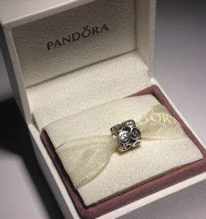 AUTHENTIC PANDORA Sterling Silver with Cubic Zirconia SWIRLIES Charm 