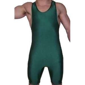  Green Lycra Wrestling Singlet by 4 Time