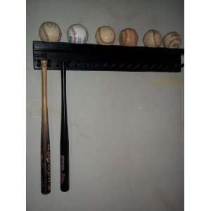  Solid Wood Baseball Mini Size Bat Rack up to 17 Bats 6 