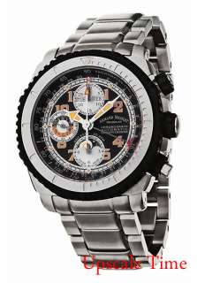   Leather Rubber Automatic Chronograph Perpetual Calendar Mens Watch
