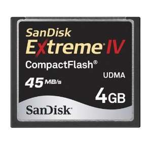  SanDisk 4GB Extreme IV CompactFlash 45mb/s Memory Card 