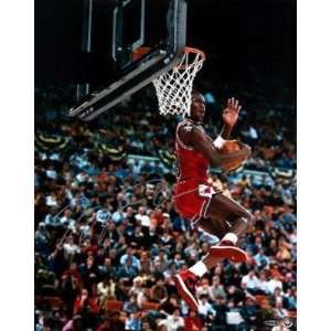 Michael Jordan Autographed Picture   with Cradle Dunk Inscription 