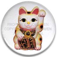 10 Maneki Meno Lucky Cat Daruma Pinback Pin Button Lot  