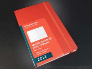 Moleskine 2012 Small Red Weekly Planner Notebook Pocket 3 x 5  