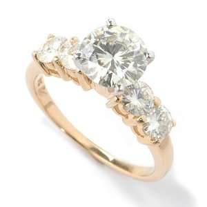   White / Yellow Gold Moissanite Traditional Engagement Ring Jewelry